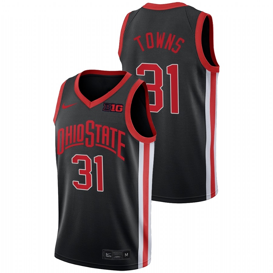 Ohio State Buckeyes Men's NCAA Seth Towns #31 Anthracite 2021 Alternate Throwback 90s College Basketball Jersey MYX8649RT